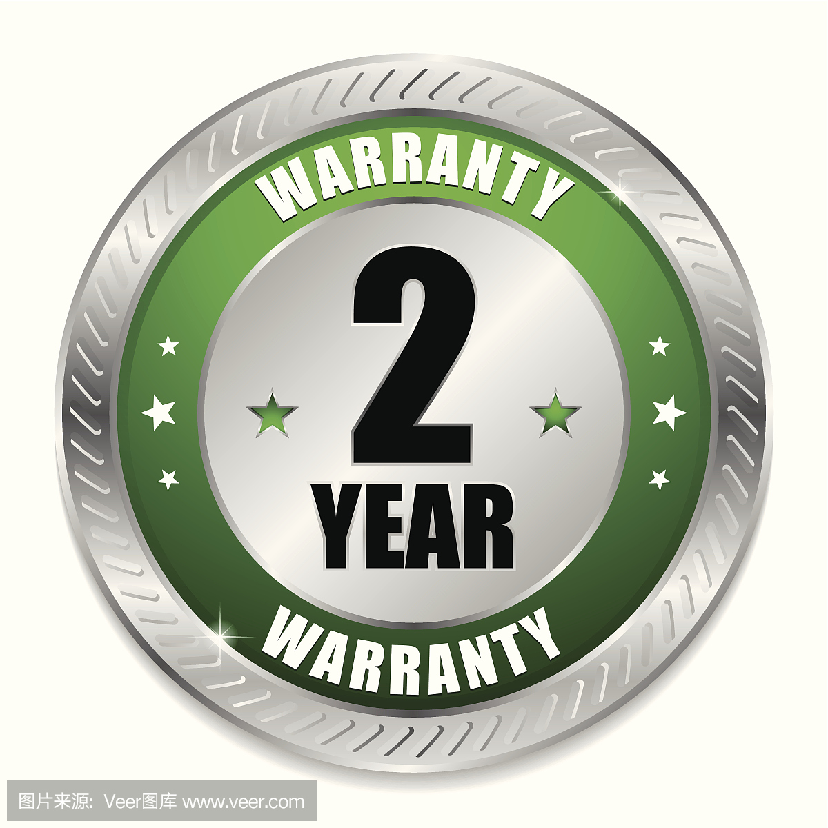綠色兩年保修印章
